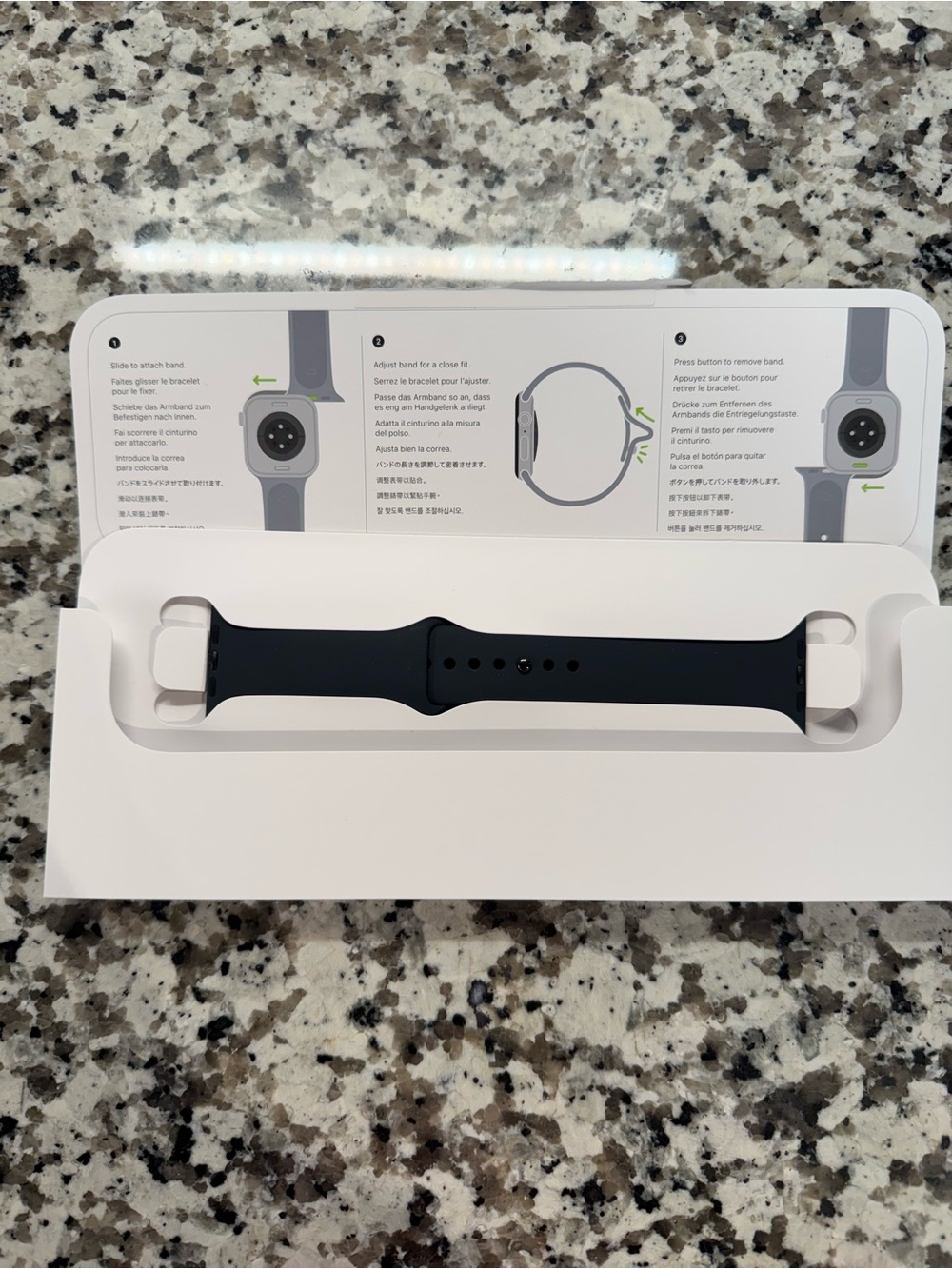 Apple Black Silicone Watch Band 46mm M/L